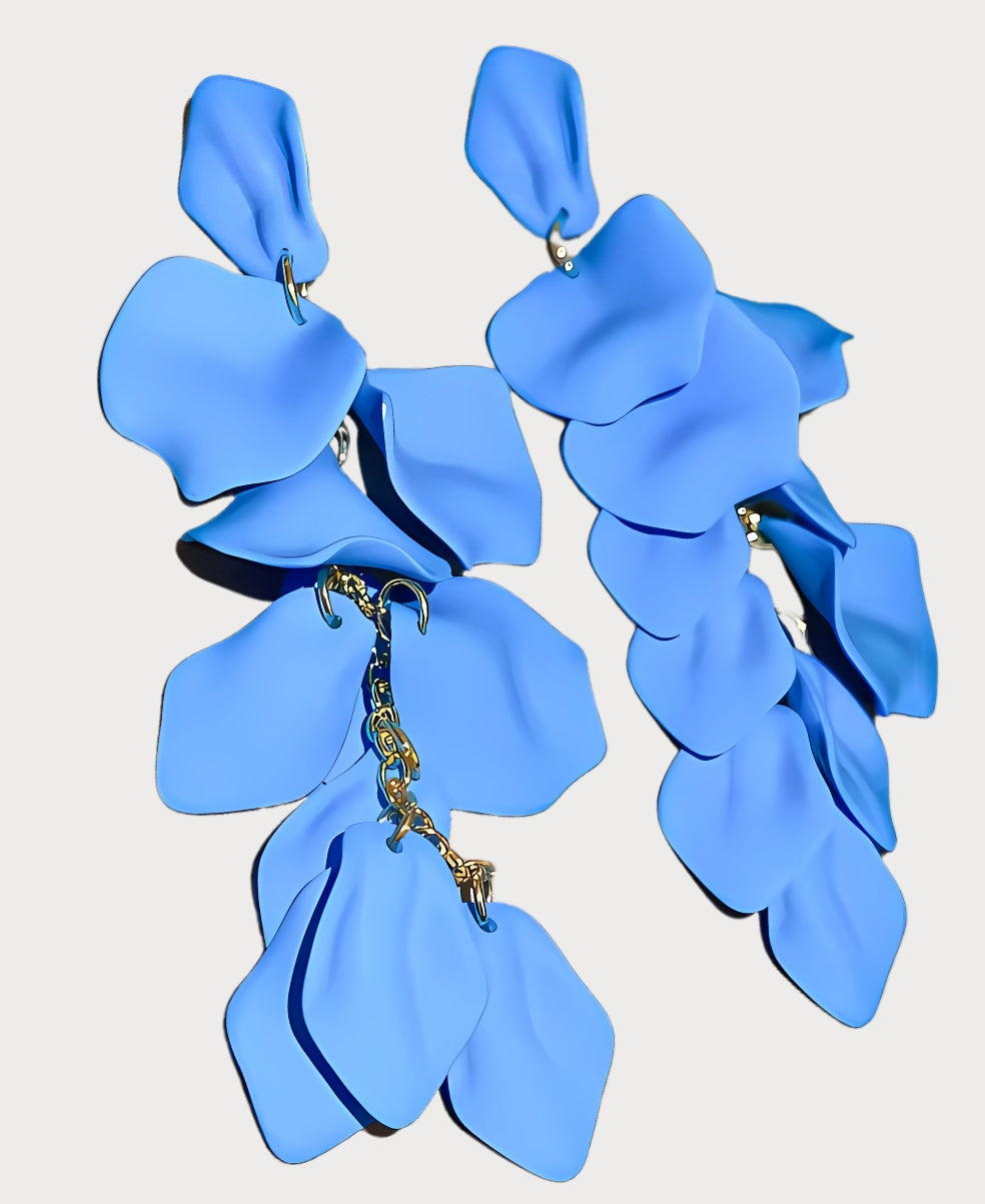 Pendientes de Gotas de Pétalos de Orquídea