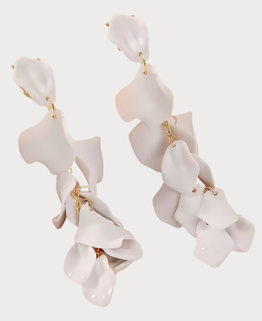 Pendientes de Gotas de Pétalos de Orquídea